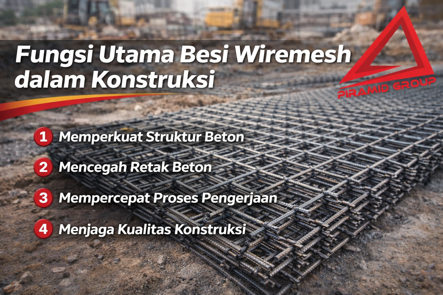 Fungsi Utama Besi Wiremesh dalam Konstruksi. pipabaja.com