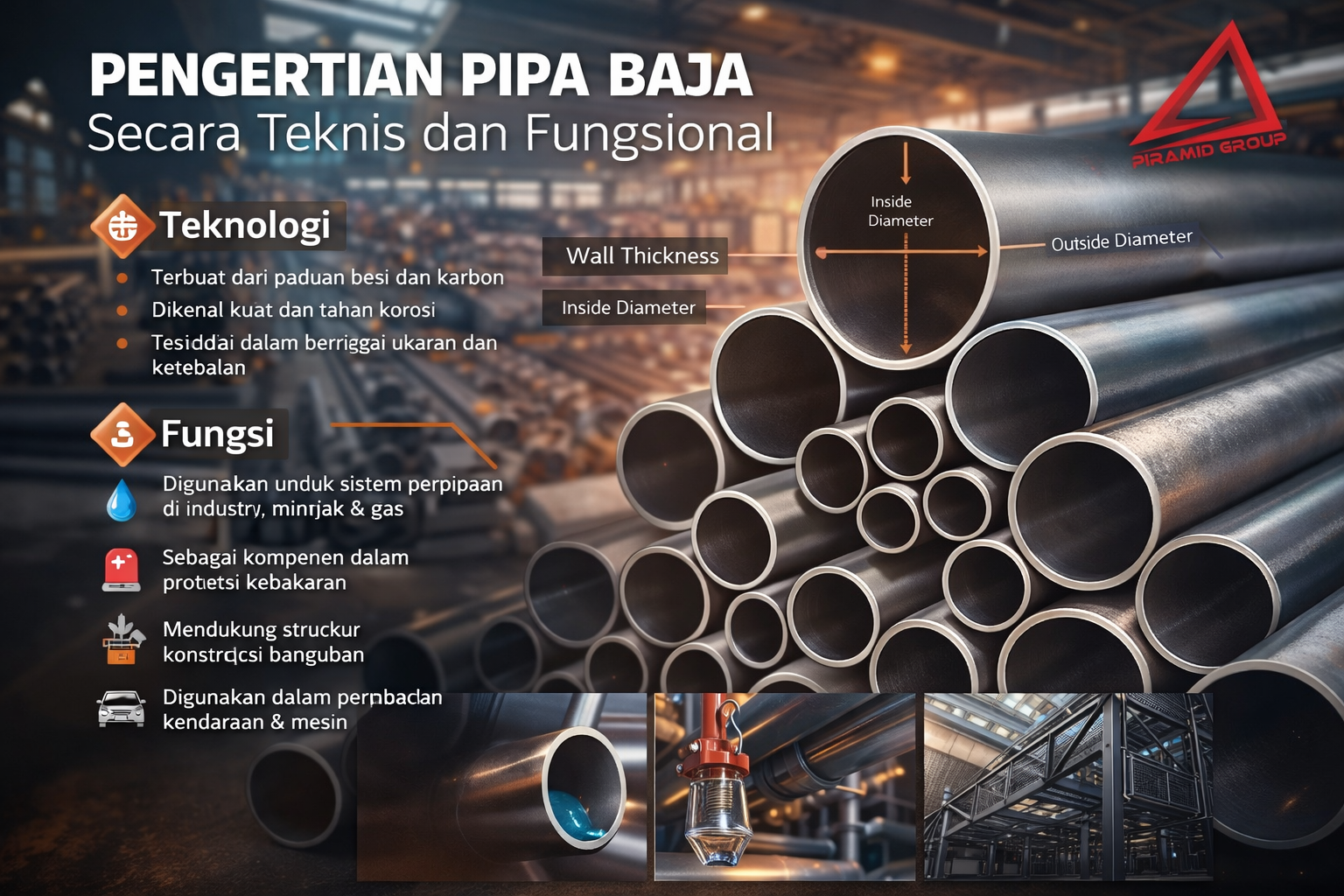 Pengertian Pipa Baja Secara Teknis dan Fungsional. pipabaja.com