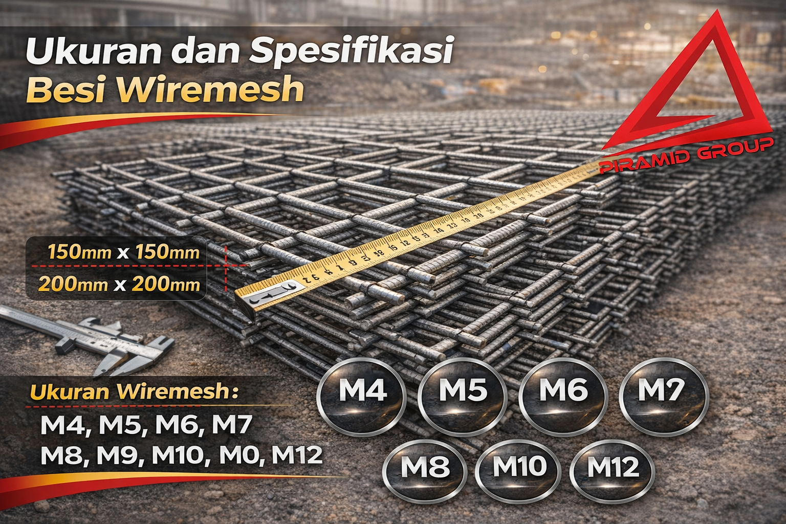 Ukuran dan Spesifikasi Besi Wiremesh. pipabaja.com Ukuran dan Spesifikasi Besi Wiremesh. pipabaja.com