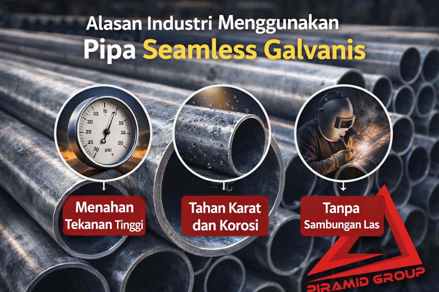 Alasan Industri Menggunakan Pipa Seamless Galvanis. PT. PIRAMID CAHAYA ABADI Alasan Industri Menggunakan Pipa Seamless Galvanis. PT. PIRAMID CAHAYA ABADI